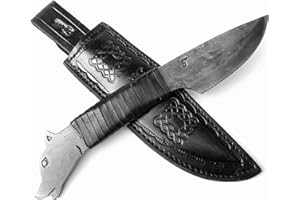 Toferner Cuchillo de regalo original – Wolf – Negro – Cuchillo forjado a mano – Deportes– Hoja endurecida a mano Beautiful Product.