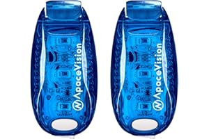 APACE VISION EverLightFX USB Rechargeable LED Safety Light (2 Pack) By Apace - Super Bright Bike Tail Light Works Brilliantly as Running Light for Joggers, Pets, Bicycle Strobe or Rear Clip On Lights
