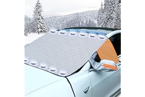 LinjunFa Accessori Auto, Copri Parabrezza per Auto Inverno, Telo Parabrezza Auto Antigelo, Copri Vetro Auto Ghiaccio, Telo Macchina Antigelo, Copriparabrezza Telo Auto Invernale, Copertura Parabrezza