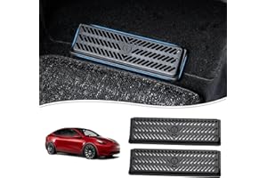 CARERSTEN Entlüftungsabdeckung Luftstrom für Tesla Model Y Entlüftungsgitter Schutzsatz Klimaanlagen-Schutzabdeckung Tesla Model Y Zubehör Abdeckung der Ersatz Lüftungsschlitze 2 Stücke(Schnallenstil)