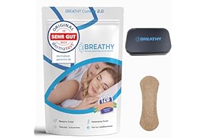 BREATHY 120 Nasenpflaster gegen schnarchen (anti schnarch Nasenpflaster besser Atmen) nose Strips gegen Schnarchen Nasenstrips verbessern Sie Ihre Atmung,vertbesserte Regeneration (120xBraune)