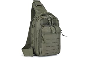 HUNTVP Taktyczna torba na klatkę piersiową, wojskowa torba na ramię, wojskowa torba na klatkę piersiową, plecak Molle, torba crossbody, torba na ramię, mini dla mężczyzn, kobiet, podróże, wędrówki, na