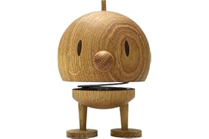 ‎HOPTIMIST Hoptimist Bumble, Holzdeko, Wackelfigur & Glücksbringer aus Holz, Deko Skandinavisch, Deko Wohnzimmer, Büro & Schreibtisch, Tolle Kleine Geschenke, 10 x 10 x 15 cm, Large, Oak