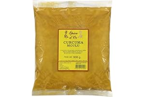 Curcuma Moulu 500g - Epice d'Or, Pure et Naturel, Végétalien, Sans Colorants, Sans Additifs Ni Conservateurs.