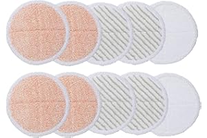 Supremery 10x Almohadillas de Limpieza de Microfibra compatible con Bissell Spinwave 20522 2240N 2039A trapeadores (4X Naranja + 4X Gris + 2X Blanco)