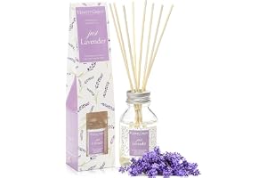 Just Lavendel doft olja rödsdiffusor 100 ml – långvarigt hem inomhus doft – med 8 rottingrör