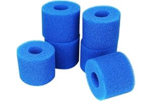 BLIKA 6Pcs Swimming Pool Filter Sponge Medium Hot Tub Filter Cartridge Sponge Foam Sponge Cartridge for Type A, Replacement Foam Cartridge