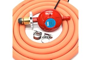 Huddersfield Gas Branded Hand Wheel Propane Regulator 2m Hose Kit Fits Red Calor Gas & Flogas Cylinder