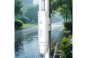 WONLINK Punto de Acceso Inalámbrico para Exteriores, Amplificador Señal WiFi Exterior AC1200 Doble Banda 5G/2.4GHz IP66 Impermeable con Puerto de Ethernet, PoE, MU-MIMO,Ideal para Wi-Fi de Jardín