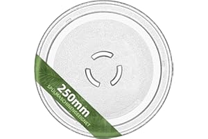 Gemroom 249 mm Mikrowellen Drehteller Platte Kompatibel mit Whirlpool 481246678412 488000862548, 250 mm Ersatz Mikrowellen Glas Platte für V ZUG BAUKNECHT Ikea C00313978 C00862548