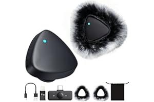 ByteWave Wireless Lavalier Microphone for iPhone Android, Bluetooth Mini Mic Phone Mic with Noise Reduction,Wireless Microphones Ideal for Vlog, TikTok Content Creator Equipment