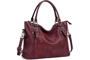 MayBlosom Bolso Mujer Bolso Bandolera Mujer de Cuero PU con Correa Desmontable Bolso Mujer Grande con Bolsillo Trasero para Diario Compras Trabajo