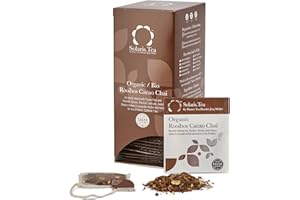 Solaris Tea - Organic Rooibos Cacao Chai Tea | 100% Organic Whole Leaf Tea | Certified Vegan | 40x Biodegradable Stitched Teabags, (1 x 80 g),1010650001