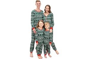 Menore Matching Christmas Family Pyjamas for Family, Xmas Nightwear PJs Set, Printed Christmas Sleepwear Outfits for Boys Girls