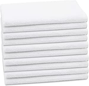 BaSaTex Set 10 Asciugamani Ospiti In Puro Cotone Spugna, 30x50 Cm, Colore Blu Navy Scuro, Morbidi E Assorbenti, Certificati OEKO-TEX