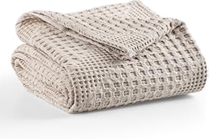 Milam London Soft Throw Blanket | 100% Cotton Throws For Sofas | Bed Throw Double Size | Sofa Throw Large 2 Seater | Bedspreads Double Size | Joanna Collection | Beige - 170 x 250 cm