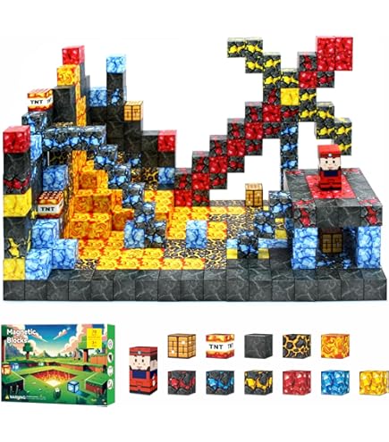 Blocs De Construction Magnétiques Pour Enfants (48 Pièces)-Pièces