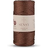 Sensy Premium Polyester Rope 2mm 230 Meters 90% Polypropylene 10% Polyester Macrame Rope Crochet Rope 2mm Crochet Yarn Gift f