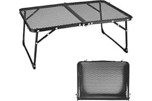 ISFORU Camping Table, Small Camping Folding Table, Portable Ultralight Aluminum Camp Table, Outdoor Table for Camp Kitchen, Beach, Picnic, Backyards