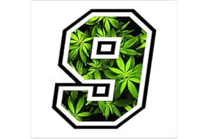 GAMESMONKEY Sticker number 9 race 12 cm - MARIJUANA CANNABIS - race cross track car motorcycle stickers