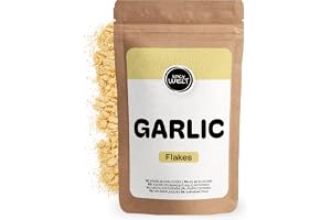 Spicy Welt Vitlöksflingor (500g) – Torkad Hackad Vitlök för Potatisgratäng, Grytor, Pasta, Marinader, Ugnsrostat och Wok