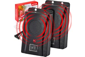 PATTLER® Anti Martre Voiture à Piles. Repulsif Ultrason Anti Loir et Anti Martre. Anti Rongeur avec lumière. Anti Fouine pour la Maison, Le Garage, Le Jardin. Anti Rongeur Voiture - 2 Unités