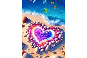 LUNYLOER 5D Diamond Painting Kits, DIY Diamond Art Painting Kits for Adults, Crystal Rhinestone Cross Stitch Embroidery Canvas Painting Pictures by Numbers Full Drill Painting Kits for Home Wall Decor 40x30 CM