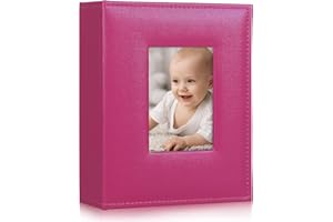 RECUTMS Photo Album 6x4/200 Photos Black Leather Cover Family/Personal Album for Events, pic storage, Graduation, Birthdays