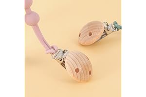 XEANCO Dummy Clip, Silicone Dummy Clip Boys 2 Pack, Pacifier Clips, Keep Pacifiers Clean and Secure, Chains Clips, Dummy Clips Girl, Mam Dummy Clips & Dummy Holder Soft and Flexible as Hairs