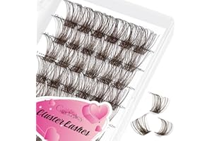 ‎CRISLASHES Crislashes Braun Cluster Wimpern 78pcs, Einzelne Wimpern 13 Reihen, DIY Lash Extensions 12mm Natural Look, Bunte Wimpern Einzeln Verlängerung zu Hause (F16 Braun 12mm)
