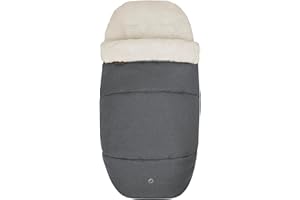 Maxi-Cosi Sacco Nanna Neonato Invernale, Imbottito e Rivestito Internamente in Pile, Sacco Termico per Passeggino, Utilizzabile Anche Come Riduttore Seduta, color Twillic Graphite