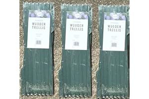 BUSYBEE 3 X Garden Gardeners Dark GREEN Coloured Wooden Expanding Expandable Wooden Garden Trellis Each Piece Expands to 180 x 60 cm / 6FT X 2FT New