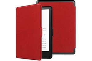 HoYiXi Funda para Kindle Paperwhite de 6,8" 11.ª generación 2021 y Kindle Paperwhite Signature Edition 2021 Funda Cover de Cuero Delgada con Auto Sueño/Estela Funcion Estuche Duro - Vino