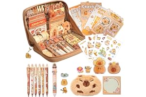 Syhdfxknp Trousse Capybara Papeterie Kawaii Très Ggrande Capacité Le Capybara Trousse Kawaii Comprend Outils D'étude Un Cadeau de Papeterie Multifonctionnel pour Les Étudiants et Les Adultes Actifs