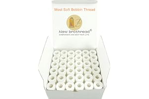 New brothread 144pcs Weiß 60S/2 (90WT) Bobbin Thread Vorgewickelten Spulen Unterfaden Kunststoff Größe A SA156 für Stickerei und Nähmaschine Brother/Babylock/Janome/Singer/Kenmore Stickgarn Nähgarn