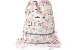 TA Trend Atelier Sacca Zaino per Bambini, Sacca Tessuto Asilo Bambino - Senza PFC, Idrorepellente, Fascia toracica, Catarifrangente