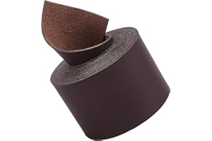 GORGECRAFT Sangles en Cuir Pleine Fleur 2,78 cm de Large (5),(1) cm de Long Bande en Cuir PU Simple Face pour Projets de Bricolage, Vêtements, Poignées de Meubles (Couleur Café, 2 Pouces de Large)