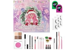 DE'LANCI Makeup Advent Calendar 2024 Teen Girls,Christmas Makeup Beauty Advent Calendar Set,24 Days Christmas Countdown Calendar Surprise Gift Full Kit for Women,Xmas Cosmetic Starter Mystery Blind Box,Vegan