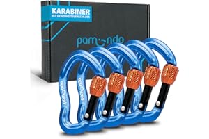 ‎PAMINDO pamindo Mini-Karabiner - Schraub-Karabiner klein - Schraubverschluss Karabinerhaken - Schlüsselanhänger - Karabiner-Set - Alu-Karabiner