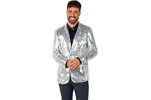 Suitmeister Party-Blazer für Herren - Weihnachten, Silvesterparty - Glänzende Pailletten-Anzugjacke