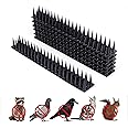 PlastKart Pigeon Spikes (Pack of 5) Anti Bird Control for Balcony, Railing, Home Window Protection from Pigeon, Dog, Monkey, Crow, Kabootar, Split AC, Spikes with Double Sided Tape (Black)