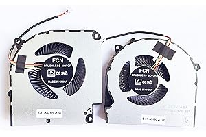 Fleshy Leaf CPU + GPU Ventilateur de refroidissement de rechange pour Hasee G7-CT5NA G7-CT7NA Z8-CT7NA Z8-CT7NT Z8-CR7N1 6-31-NH5C2-100 6-31-NH77L-100 DFS5M325063B1N FLHJ DFS5K222222 11537 11 FLHF