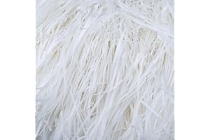 GSrenyu 200g White Shredded Tissue Paper,Raffia Filler for Packaging Protection Decoration for Birthdays, Weddings, Festivals, Gift Boxes, Hampers, and Filling