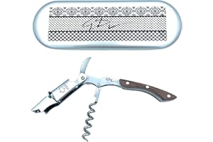 De Luca Professionelle Linie SOMMELIER LUXURY Holzgriff mit fester Geschenkbox aus Aluminium - Weinöffner, Flaschenöffner