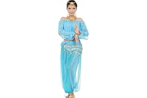 Astage Frauen Bauchtanz Anzug Kostüm Active Wear Longsleeve Top Hosen Taille-Gürtel-Sets