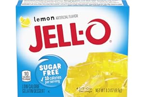Jell-O Sugar-Free Gelatin Dessert, Lemon, 0.30-Ounce Boxes (Pack of 6)