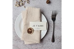 Dloapesy Cheesecloth Napkins - Set of 6, Weddings & Dinner Parties, Everyday Use, Hand Dyed 100% Cotton (Beige, 42cm*42cm)