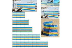 KAYNUR 4/5/6/8/10 Premium Quality Wooden Pole Windbreaker - Heavy Duty Wind Breaks for Caravan, Camping, Beach Holidays, Privacy Screens, Outdoor Sun Shelter, and Pool Safety Fence