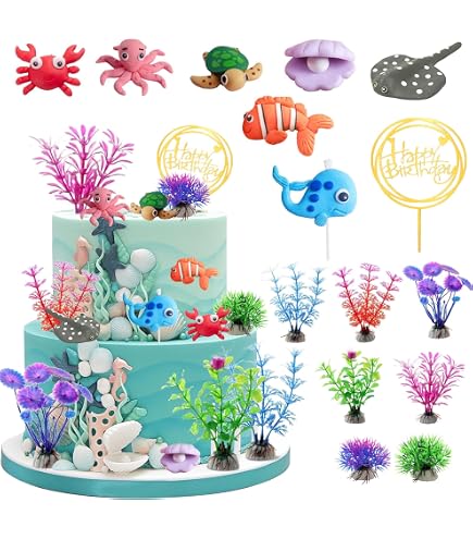 Kuchen-Topper ‚Unter Dem Meer‘ – Taucher & Meeresmotive, Für Baby-Shower & Geburtstag
