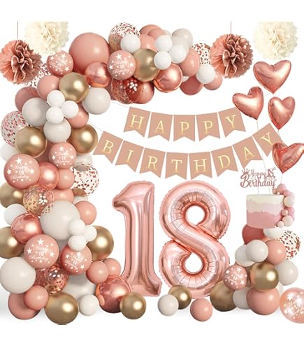 Déco Anniversaire 18 Ans Pour Garçon Fille, PARTYPIE Décoration Anniversaire 18 Ans Marine Bleu